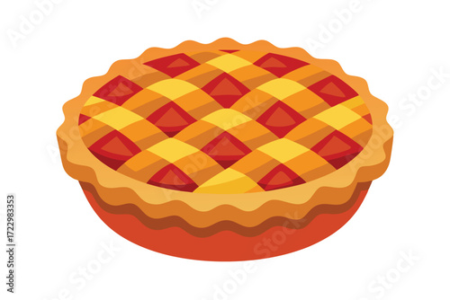 Delicious homemade cartoon pie with classic lattice crust and sweet filling, perfect for holidays and celebrations.