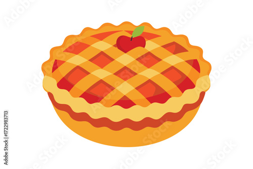 Delicious homemade cartoon pie with classic lattice crust and sweet filling, perfect for holidays and celebrations.