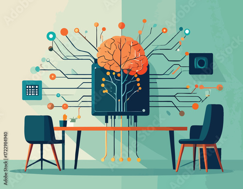 Innovative Neuromorphic Chip Technology A Conceptual Visualization of Artificial Intelligence, Brain-Inspired Computing, and Advanced Digital Processing Powering Future Tech