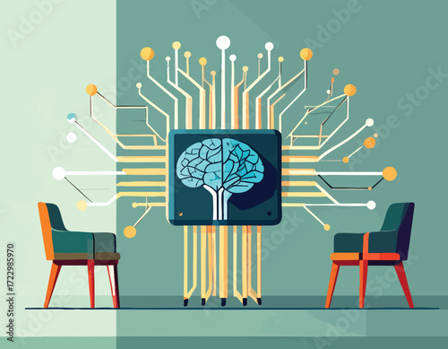 Envisioning the future of cognition and technology, with a powerful neuromorphic chip at the heart of insightful discussions on advanced artificial intelligence and innovation