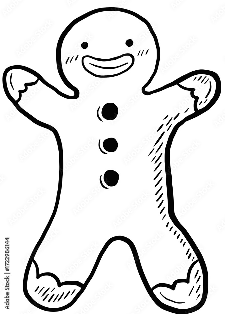 Obraz premium Christmas gingerbread man
