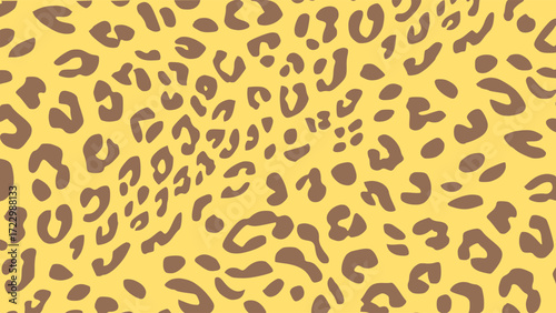 Brown and yellow leopard skin texture. Animal print background. Luxury wallpaper.