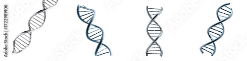 DNA Strands: Molecular Biology and Science Illustration