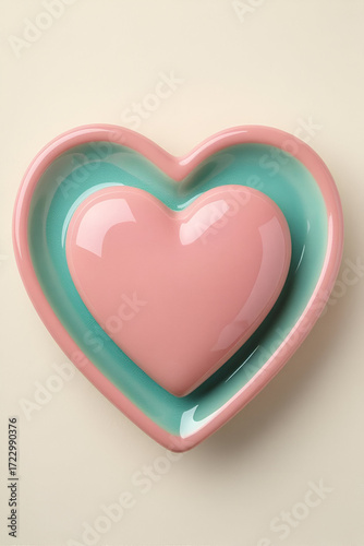 pink heart on a white background
