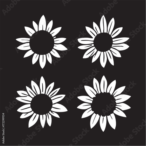 Sunflower vector graphics: floral design elements, svg, png, eps eps silhouette