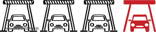 Car icon vector illustration. car sign and symbol. small sedan 
