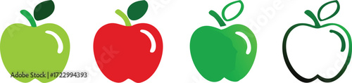red apple icon. eco fruit sign. fresh food symbol. vegetarian symbol. diet pictogram. Health illustration. 
