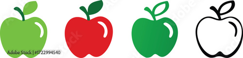 red apple icon. eco fruit sign. fresh food symbol. vegetarian symbol. diet pictogram. Health illustration. 
