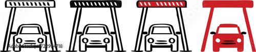 Car icon vector illustration. car sign and symbol. small sedan 
