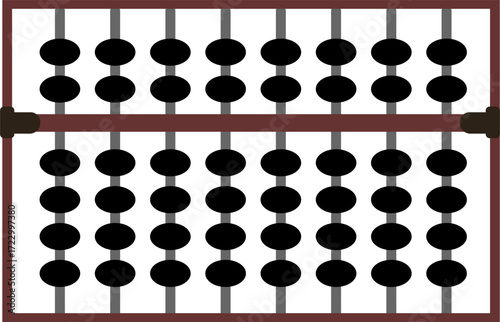 Vector illustration of an abacus counting tool 