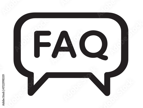 Professional Frequently Asked Questions Icon in Modern Clean Vector Artwork