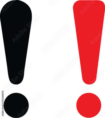 exclamation icon Simple thin line stroke vector 
