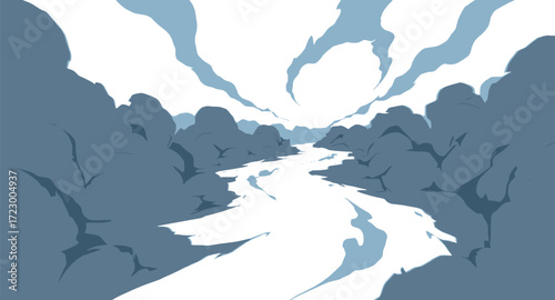 Anime Smoke Burst effect, Explosive Cloudburst vector,Dynamic Smoke Effect, Ink Cloud Swirl, Stylized Impact Smoke
