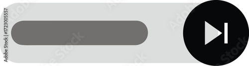 Set of four clean and simple grey vector rectangle buttons for website design, including blank and submit options, with a shiny, glossy illustration