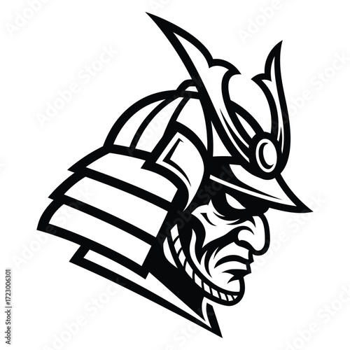vector illustration of a samurai