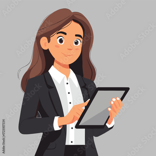women bussines wearing suit illustration vector