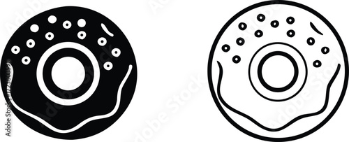 Donut icon vector. doughnut icon. donut logo 
