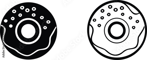 Donut icon vector. doughnut icon. donut logo 
