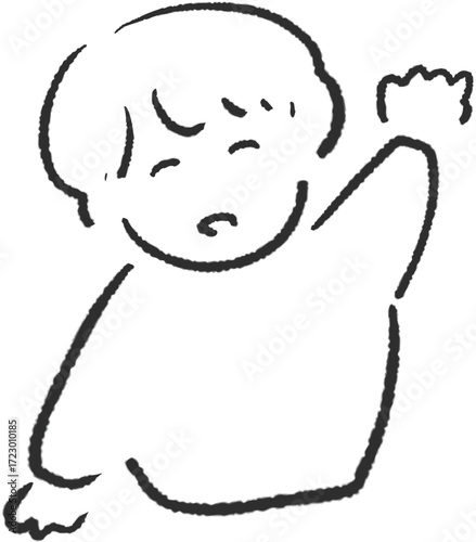 手を振っている人のイラスト