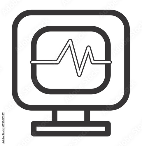 Healthy screen illustration icon image icons white background vector