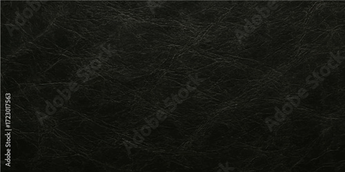 Dark black leather texture background pattern on a rough material surface