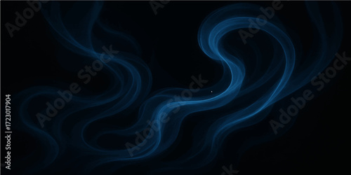 Abstract dark blue background design with smoke and light motion waves