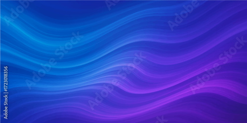 Abstract soft blue silk texture with flowing digital wave lines and gentle light