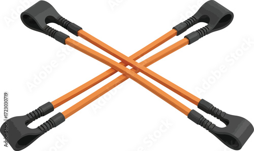 Crossed resistance band for fitness elastic rope for sport training and exercise