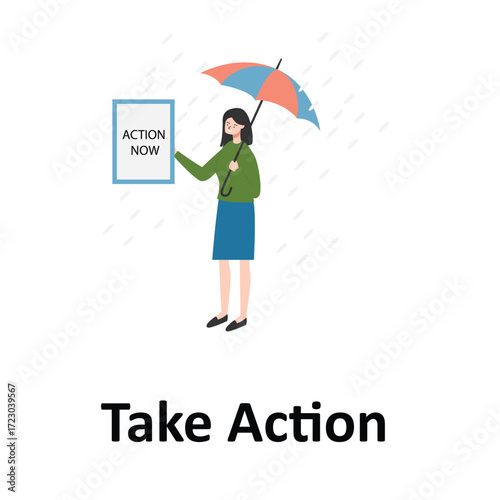 Take Action  Vector Illustration Which can easily edit or modify