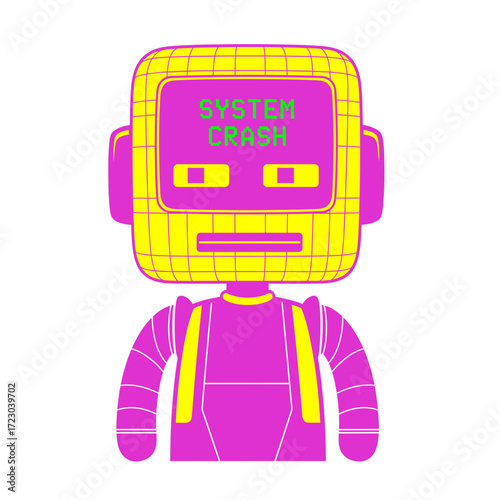Retro Robot System Crash Announcement