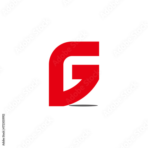 letter g simple geometric unique shape red shadow logo vector Free Download letter g simple geometric unique shape red shadow logo vector - GFXLoad
