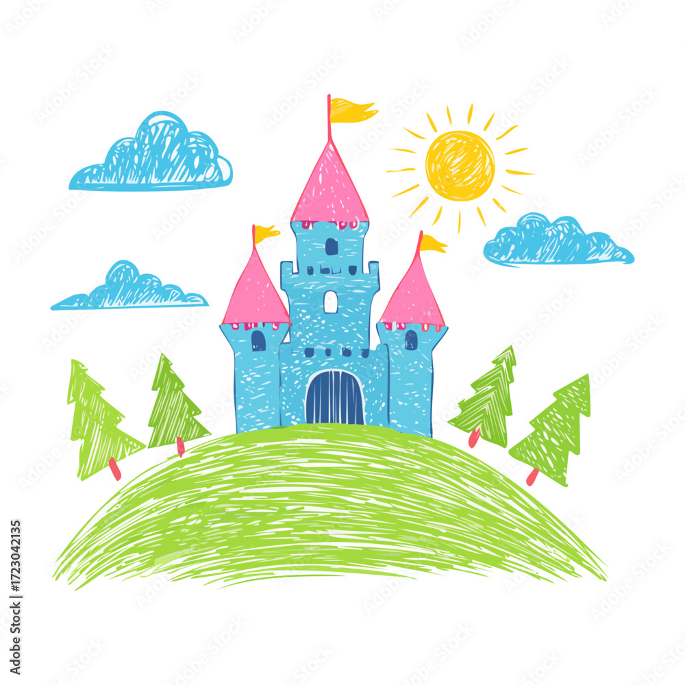 Fototapeta premium Castle on a hill