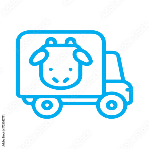 Cow Delivery Truck Icon