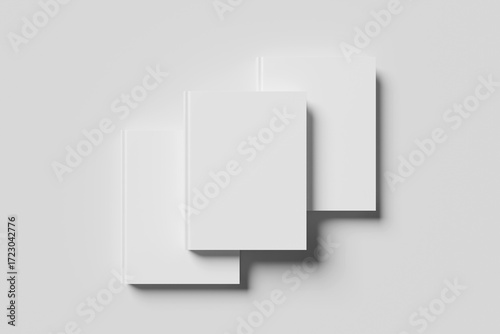 Blank book cover for mockup - 3D Illustration