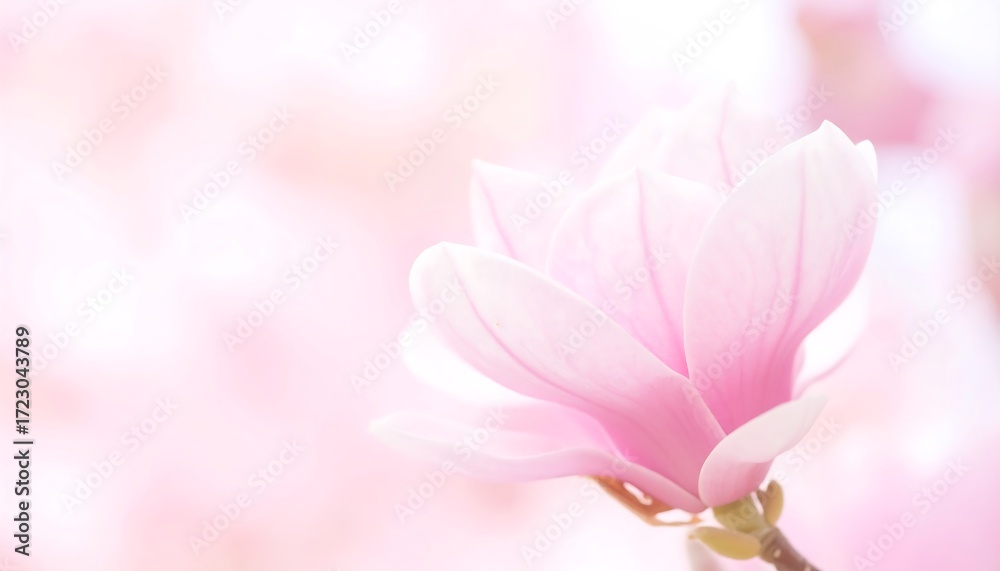 Fototapeta premium Delicate pink magnolia flower