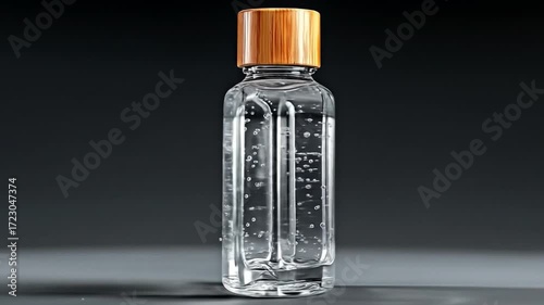 Clear hand sanitizer bottle
