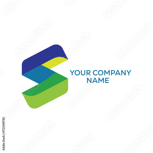 Free Download Modern Abstract S Letter Logo Design with Blue and Green Gradient - GFXLoad