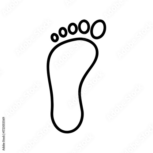 Footprint outline symbolizing concept of zero waste  
