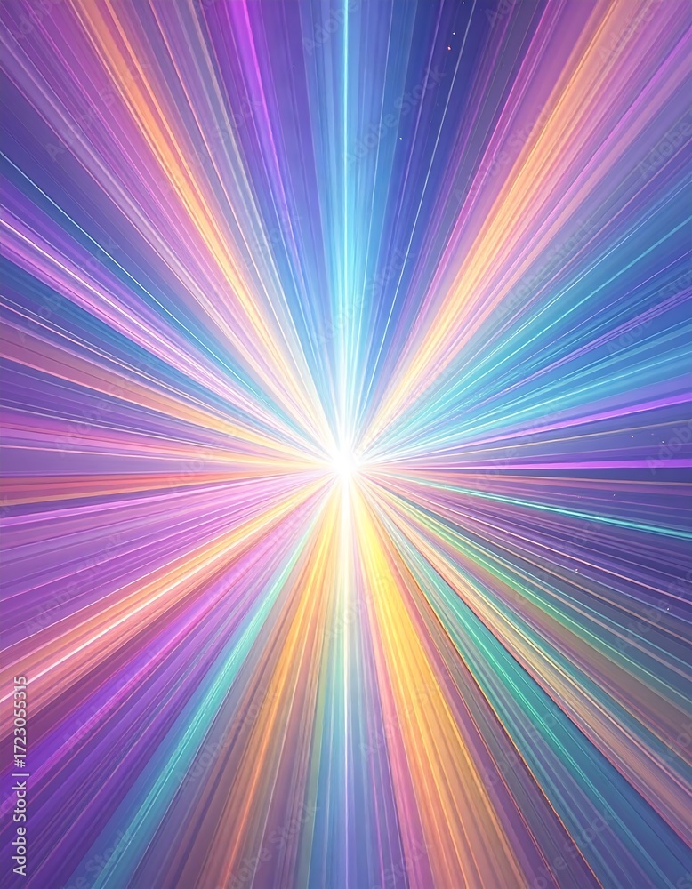Fototapeta premium Abstract radial burst of vibrant colors