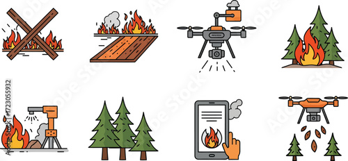 Firefighting drone technology forest fire detection and response in action