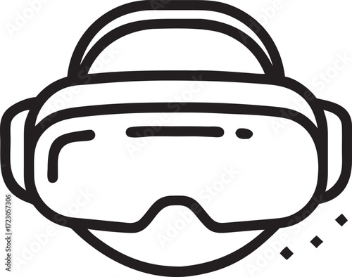 Virtual Reality Headset Icon Digital Innovation Futuristic Technology Illustration