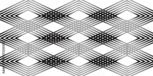 Abstract geometric pattern of intersecting lines forming diamond shapes with alternating dark and light areas.