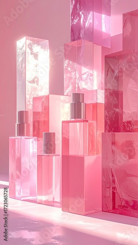 Pink cosmetic display