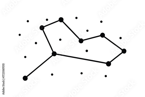 constellation icon silhouette vector illustration