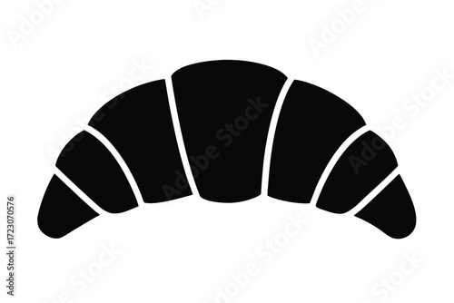 croissant icon silhouette vector illustration