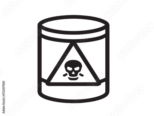 Stylish Hazardous Waste Materials Icon in Professional Modern Vector Illustration