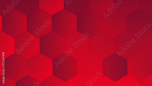 Abstract red hexagon pattern