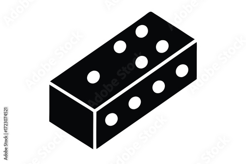 domino icon silhouette vector illustration