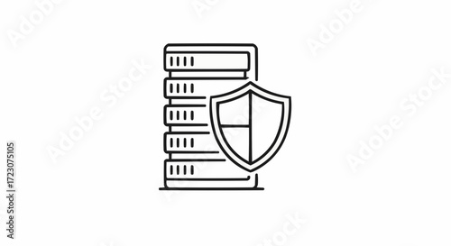 Secure data server icon vector illustration scalable eps for technology concepts