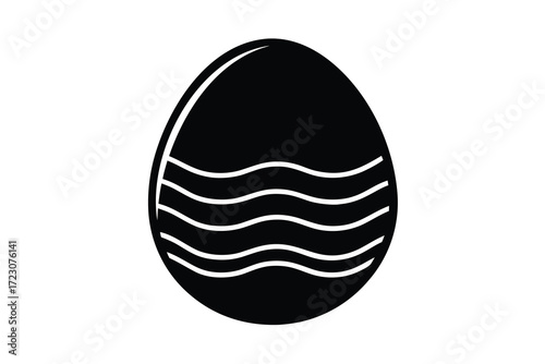 egg icon silhouette vector illustration